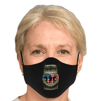 Load image into Gallery viewer, Designs by MyUtopia Shout Out:Blessed to be a Desert Storm Veteran Fitted Fabric Face Mask with Adjustable Ear Loops
