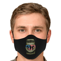 Load image into Gallery viewer, Designs by MyUtopia Shout Out:Blessed to be a Desert Storm Veteran Fitted Fabric Face Mask with Adjustable Ear Loops
