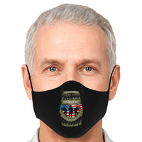 Load image into Gallery viewer, Designs by MyUtopia Shout Out:Blessed to be a Desert Storm Veteran Fitted Fabric Face Mask with Adjustable Ear Loops
