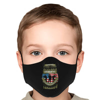 Load image into Gallery viewer, Designs by MyUtopia Shout Out:Blessed to be a Desert Storm Veteran Fitted Fabric Face Mask with Adjustable Ear Loops
