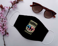 Load image into Gallery viewer, Designs by MyUtopia Shout Out:Blessed to be a Desert Storm Veteran Soldier of Yesterday Today and Tomorrow Adult Fabric Face Mask with Elastic Ear Loops
