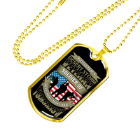 Load image into Gallery viewer, Designs by MyUtopia Shout Out:Blessed to be a Desert Storm Veteran Soldier of Yesterday Today and Tomorrow. Personalized Engraved Keepsake Dog Tag
