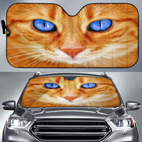 Load image into Gallery viewer, Designs by MyUtopia Shout Out:Blue eyed cute cat Auto Sun Shade
