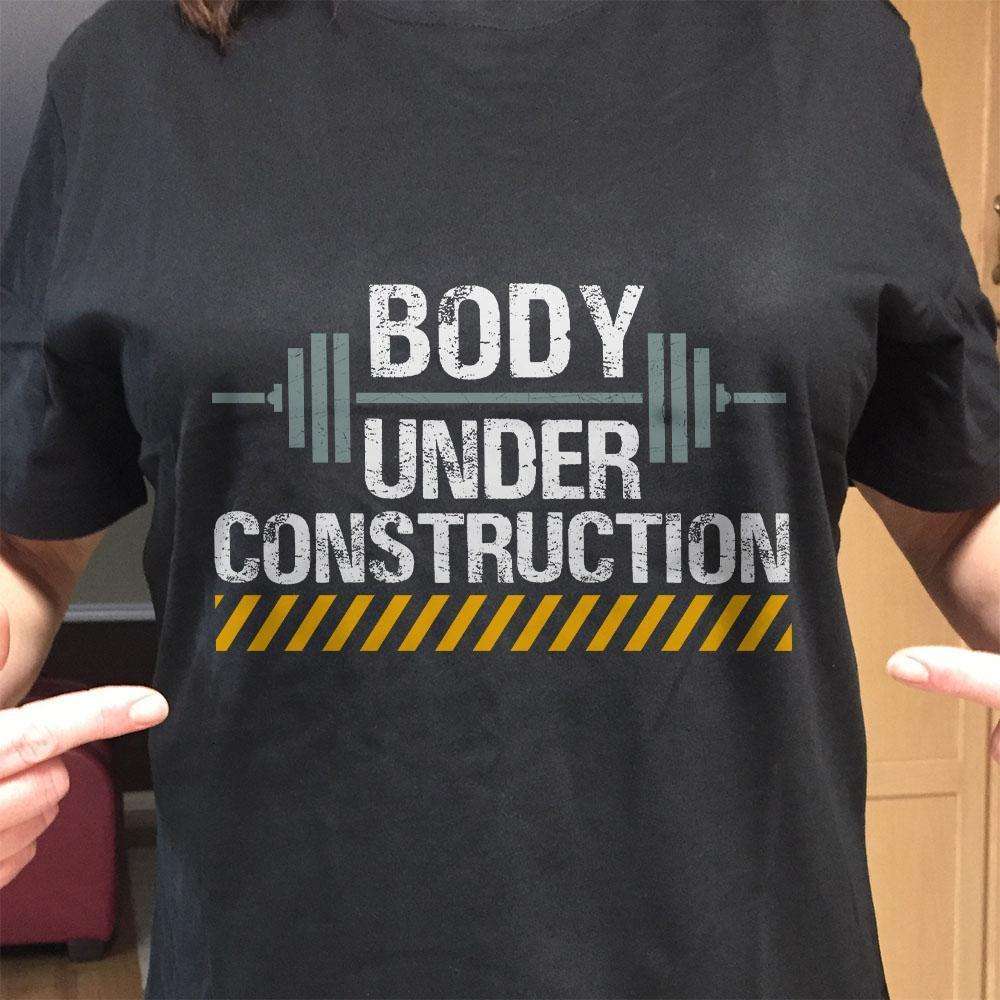 Designs by MyUtopia Shout Out:Body Under Construction Adult Unisex T-Shirt