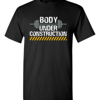 Load image into Gallery viewer, Designs by MyUtopia Shout Out:Body Under Construction Adult Unisex T-Shirt,S / Black,Adult Unisex T-Shirt
