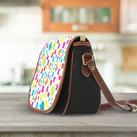 Load image into Gallery viewer, Designs by MyUtopia Shout Out:Books all over print Canvas Saddlebag Style Crossbody Purse
