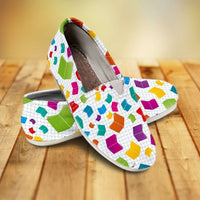 Load image into Gallery viewer, Designs by MyUtopia Shout Out:Books All Over Print Casual Canvas Slip on Shoes Women&#39;s Flats
