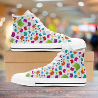 Load image into Gallery viewer, Designs by MyUtopia Shout Out:Books Canvas High Top Shoes
