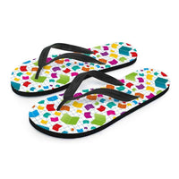 Load image into Gallery viewer, Designs by MyUtopia Shout Out:Books Flip-Flops
