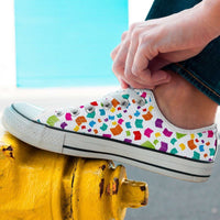 Load image into Gallery viewer, Designs by MyUtopia Shout Out:Books Low Cuts,Men&#39;s / Men&#39;s US8 (EU40) / White/Multi,Lowtop Shoes
