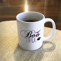 Load image into Gallery viewer, Designs by MyUtopia Shout Out:BooTiful White Ceramic Coffee Mug,11oz / White,Ceramic Coffee Mug
