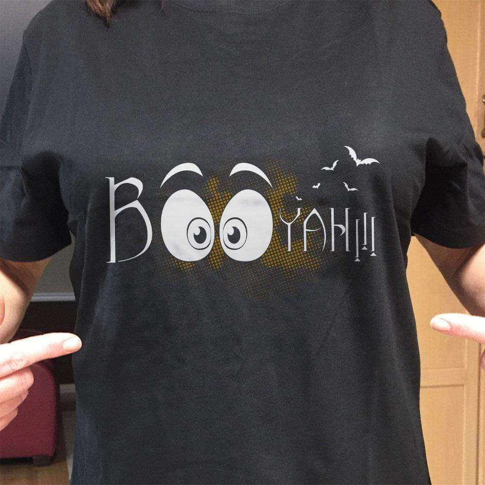 Designs by MyUtopia Shout Out:BOOYah Adult Unisex Cotton Short Sleeve T-Shirt