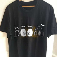 Load image into Gallery viewer, Designs by MyUtopia Shout Out:BOOYah Adult Unisex Cotton Short Sleeve T-Shirt,S / Black,Adult Unisex T-Shirt
