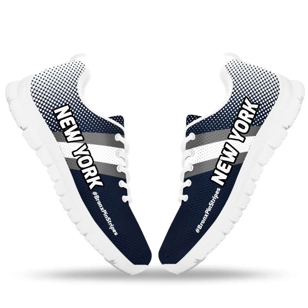 Designs by MyUtopia Shout Out:#BronxPinStripe New York Fan Running Shoes
