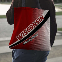 Load image into Gallery viewer, Designs by MyUtopia Shout Out:#BuckyNation Wisconsin Fan Fabric Totebag Reusable Shopping Tote
