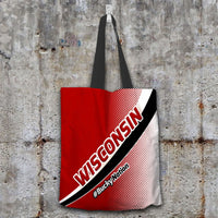 Load image into Gallery viewer, Designs by MyUtopia Shout Out:#BuckyNation Wisconsin Fan Fabric Totebag Reusable Shopping Tote
