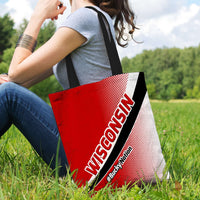 Load image into Gallery viewer, Designs by MyUtopia Shout Out:#BuckyNation Wisconsin Fan Fabric Totebag Reusable Shopping Tote
