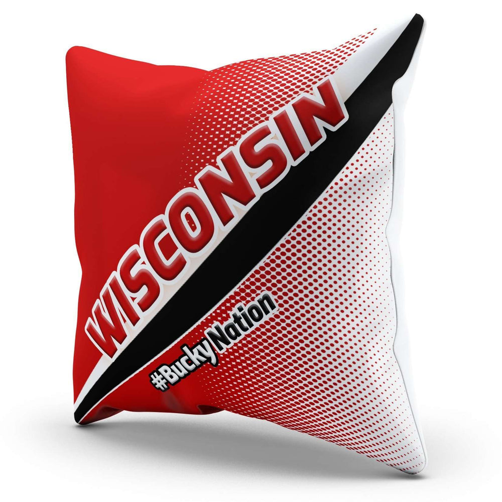 Designs by MyUtopia Shout Out:#BuckyNation Wisconsin Fan Pillowcase