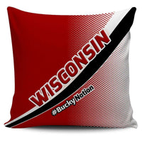 Load image into Gallery viewer, Designs by MyUtopia Shout Out:#BuckyNation Wisconsin Fan Pillowcase
