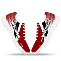 Load image into Gallery viewer, Designs by MyUtopia Shout Out:#BuckyNation Wisconsin Fan Running Shoes
