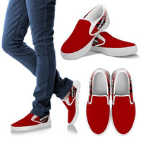 Load image into Gallery viewer, Designs by MyUtopia Shout Out:#BuckyNation Wisconsin Slip-on Shoes
