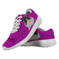 Load image into Gallery viewer, Designs by MyUtopia Shout Out:Buggy the Cat Running Shoes,Mens / US5 / Violet,Running Shoes
