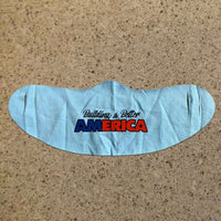 Load image into Gallery viewer, Designs by MyUtopia Shout Out:Building A Better America Fabric Face Covering / Face Mask,Light Blue,Fabric Face Mask
