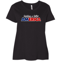 Load image into Gallery viewer, Designs by MyUtopia Shout Out:Building A Better America Ladies&#39; Plus Size Curvy T-Shirt,Black / Plus 1X,Ladies T-Shirts
