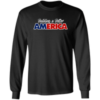 Load image into Gallery viewer, Designs by MyUtopia Shout Out:Building A Better America Trump Long Sleeve Ultra Cotton T-Shirt,S / Black,Long Sleeve T-Shirts
