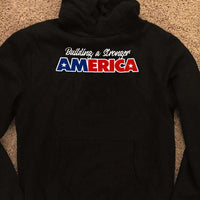 Load image into Gallery viewer, Designs by MyUtopia Shout Out:Building A Stronger America Core Fleece Pullover Hoodie
