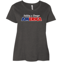 Load image into Gallery viewer, Designs by MyUtopia Shout Out:Building A Stronger America Ladies&#39; Plus Size Curvy T-Shirt,Vintage Smoke / Plus 1X,Ladies T-Shirts
