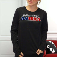Load image into Gallery viewer, Designs by MyUtopia Shout Out:Building A Stronger America Trump Long Sleeve Ultra Cotton T-Shirt
