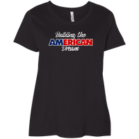 Load image into Gallery viewer, Designs by MyUtopia Shout Out:Building the American Dream Ladies&#39; Plus Size Curvy T-Shirt,Black / Plus 1X,Ladies T-Shirts
