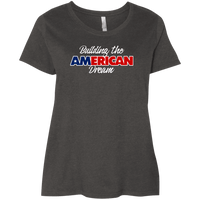 Load image into Gallery viewer, Designs by MyUtopia Shout Out:Building the American Dream Ladies&#39; Plus Size Curvy T-Shirt,Vintage Smoke / Plus 1X,Ladies T-Shirts
