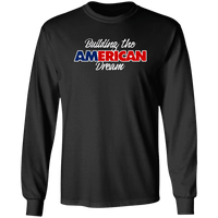 Load image into Gallery viewer, Designs by MyUtopia Shout Out:Building the American Dream Trump Long Sleeve Ultra Cotton T-Shirt,S / Black,Long Sleeve T-Shirts
