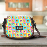 Load image into Gallery viewer, Designs by MyUtopia Shout Out:Bulldog Canvas Saddlebag Style Crossbody Purse

