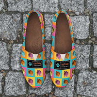 Load image into Gallery viewer, Designs by MyUtopia Shout Out:Bulldog Casual Canvas Slip on Shoes Women&#39;s Flats
