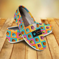 Load image into Gallery viewer, Designs by MyUtopia Shout Out:Bulldog Casual Canvas Slip on Shoes Women&#39;s Flats,US6 (EU36) / Multicolor,Slip on Flats
