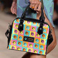 Load image into Gallery viewer, Designs by MyUtopia Shout Out:Bulldog Faux Leather Handbag with Shoulder Strap
