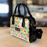 Load image into Gallery viewer, Designs by MyUtopia Shout Out:Bulldog Faux Leather Handbag with Shoulder Strap
