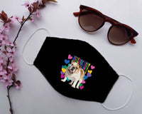Load image into Gallery viewer, Designs by MyUtopia Shout Out:Bulldog Love Adult Fabric Face Mask with Elastic Ear Loops
