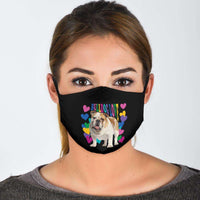 Load image into Gallery viewer, Designs by MyUtopia Shout Out:Bulldog Love Adult Fabric Face Mask with Elastic Ear Loops
