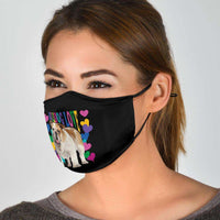 Load image into Gallery viewer, Designs by MyUtopia Shout Out:Bulldog Love Adult Fabric Face Mask with Elastic Ear Loops
