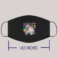 Load image into Gallery viewer, Designs by MyUtopia Shout Out:Bulldog Love Adult Fabric Face Mask with Elastic Ear Loops
