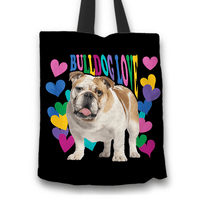 Load image into Gallery viewer, Designs by MyUtopia Shout Out:Bulldog Love Fabric Totebag Reusable Shopping Tote - Just Pay Shipping
