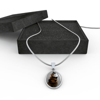 Load image into Gallery viewer, Designs by MyUtopia Shout Out:Calico Cat Sitting Pretty Handcrafted Necklace
