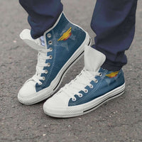 Load image into Gallery viewer, Designs by MyUtopia Shout Out:California Air Force Wings Canvas High Top Shoes,Men&#39;s / Men&#39;s US 8 (EU40) / Blue,High Top Sneakers
