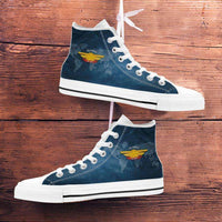 Load image into Gallery viewer, Designs by MyUtopia Shout Out:California Air Force Wings Canvas High Top Shoes
