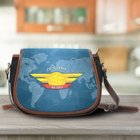 Load image into Gallery viewer, Designs by MyUtopia Shout Out:California Air Force Wings Canvas Saddlebag Style Crossbody Purse
