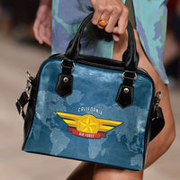 Load image into Gallery viewer, Designs by MyUtopia Shout Out:California Air Force Wings Faux Leather Handbag with Shoulder Strap
